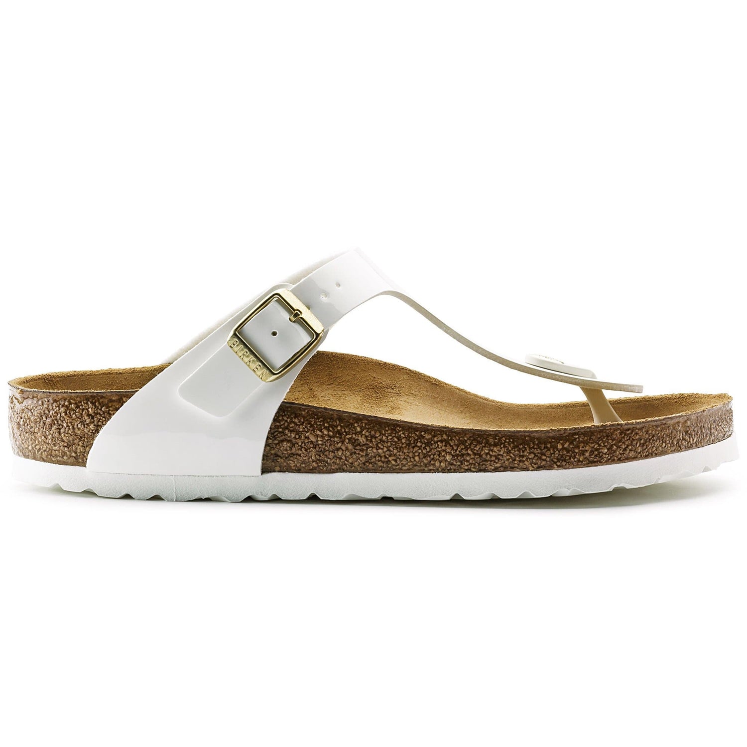 BIRKENSTOCK Gizeh Birko-Flor Sandal Patent White
