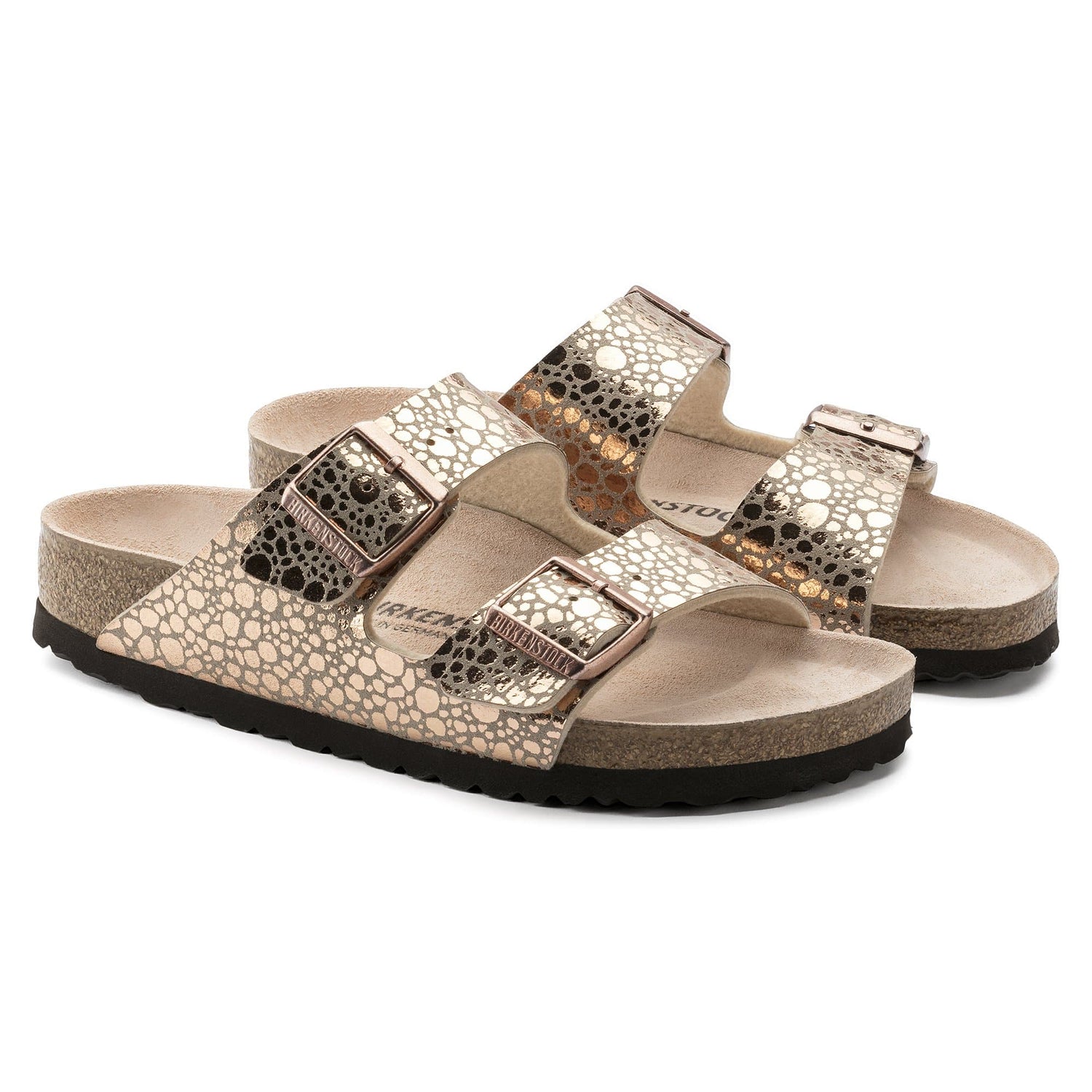 BIRKENSTOCK Arizona Birko-Flor Sandals Metallic Stones Black And