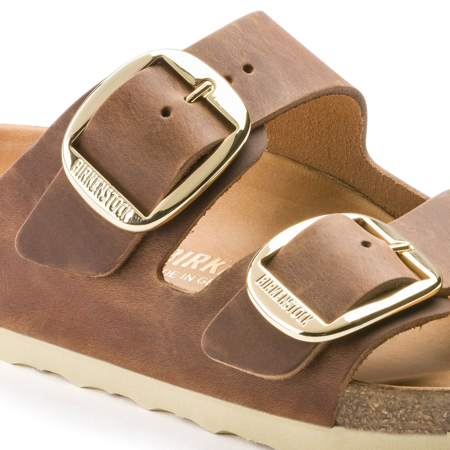 BIRKENSTOCK Arizona Big Buckle Oiled Leather Sandal Antique Brown