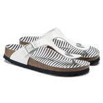 Birko-Flor Patent Nautical Stripes White - BIRKENSTOCK