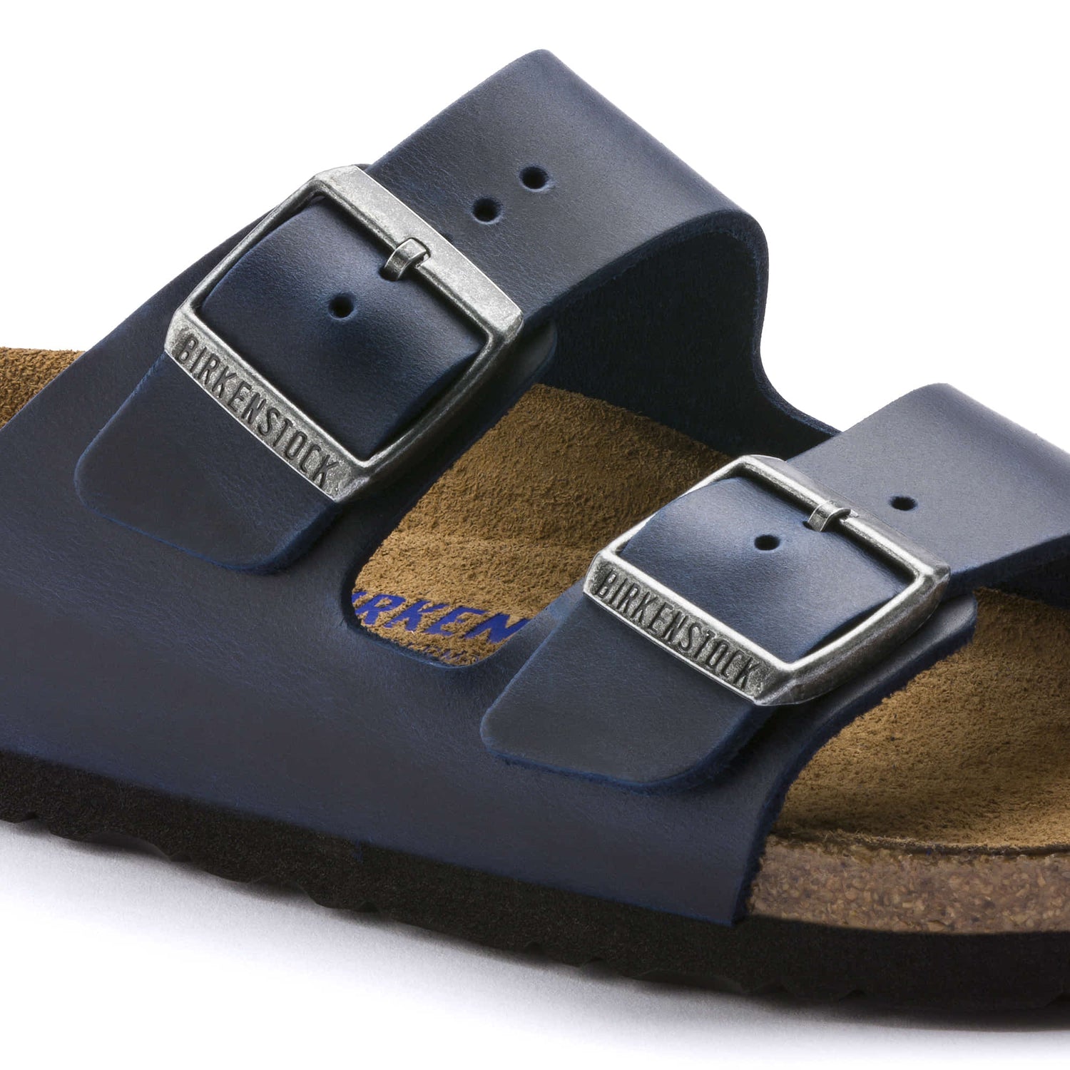 BIRKENSTOCK Arizona Soft Footbed Oiled Nubuck Leather Sandal Blue