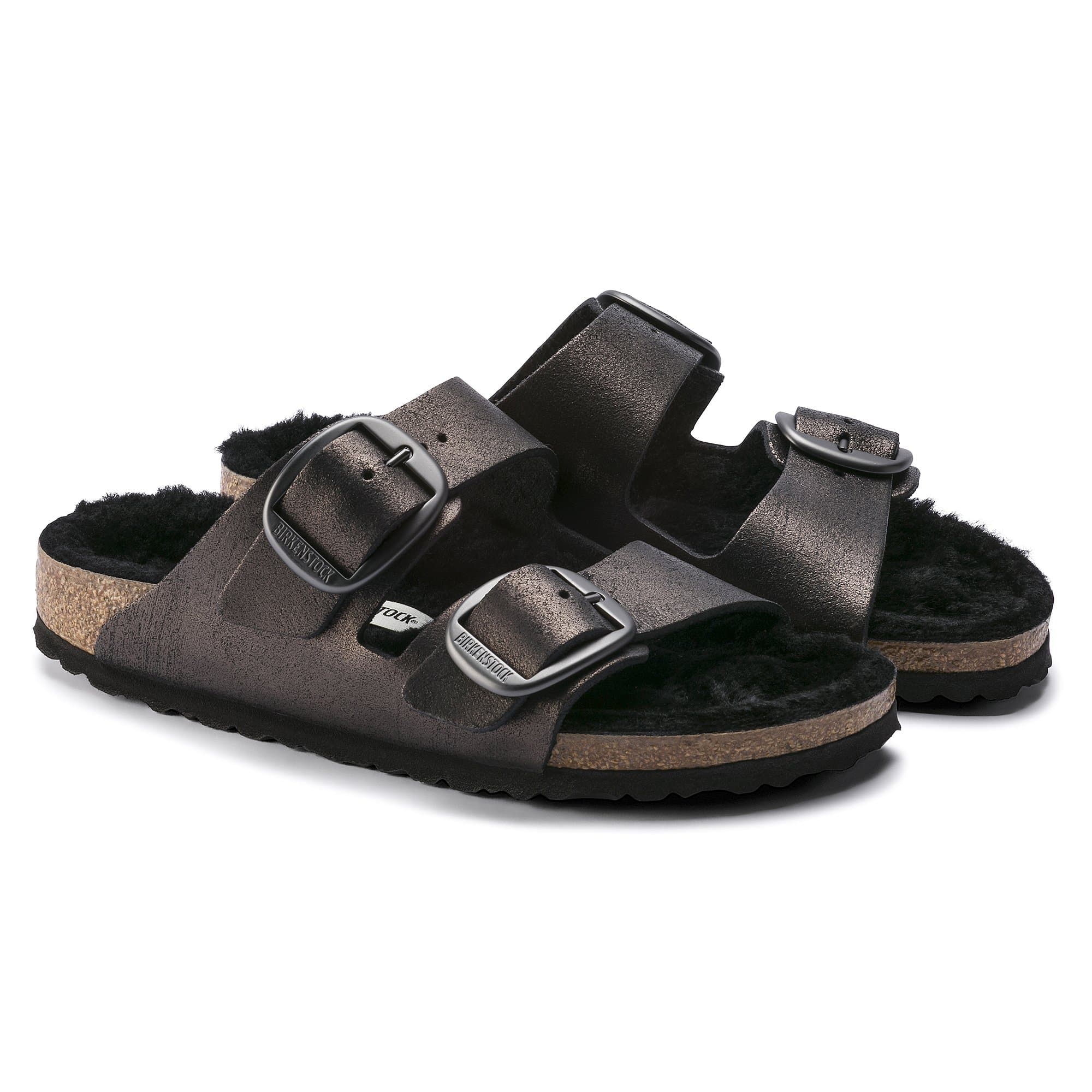 BIRKENSTOCK Arizona Big Buckle Suede Leather Sandal Washed