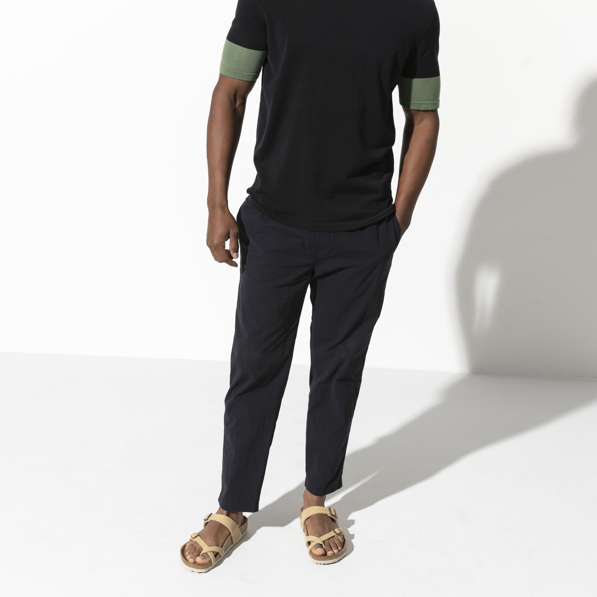 BIRKENSTOCK Mayari Nubuck Leather Sandal - Gray, Beige