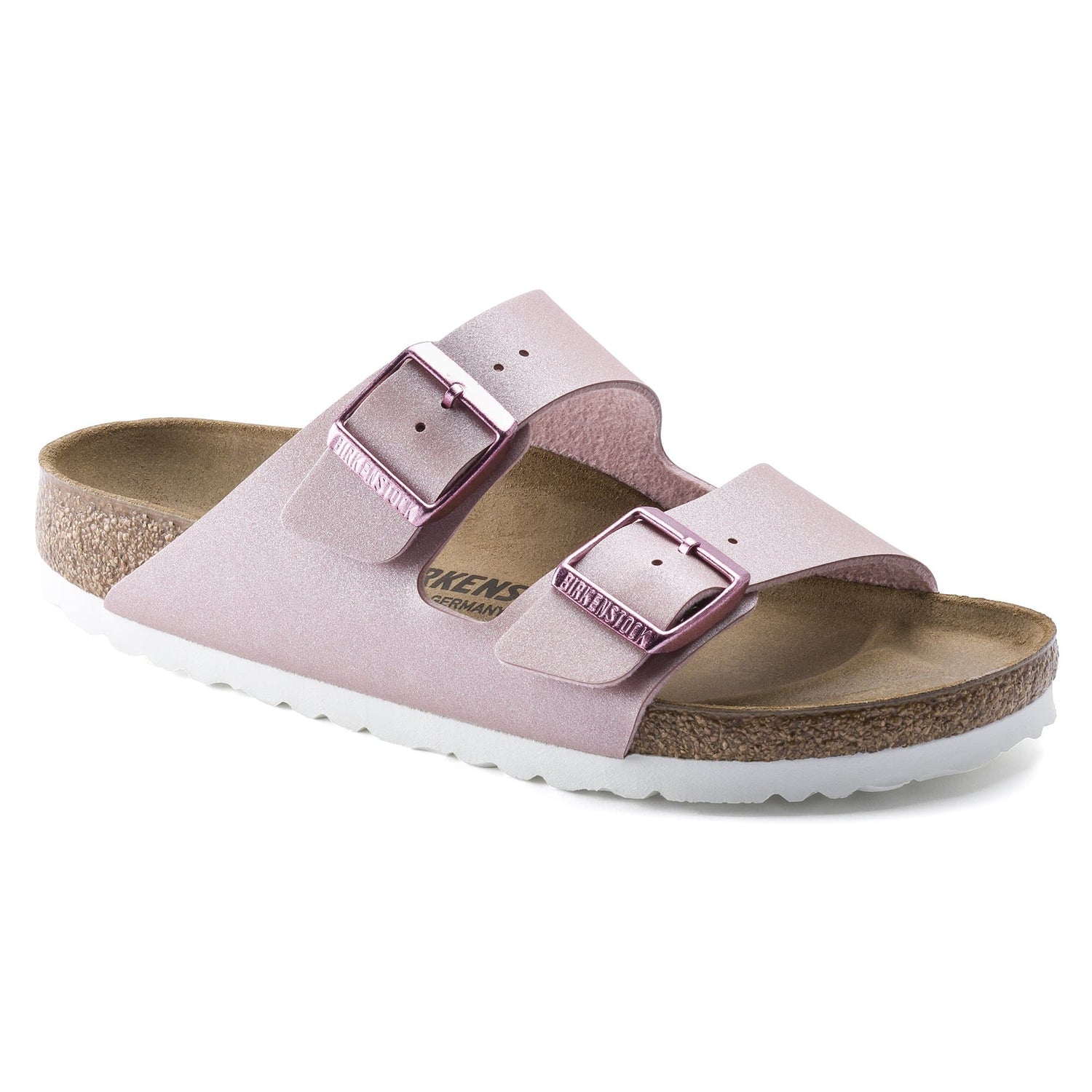 BIRKENSTOCK Arizona Birko-Flor Sandals Icy Metallic Old Rose