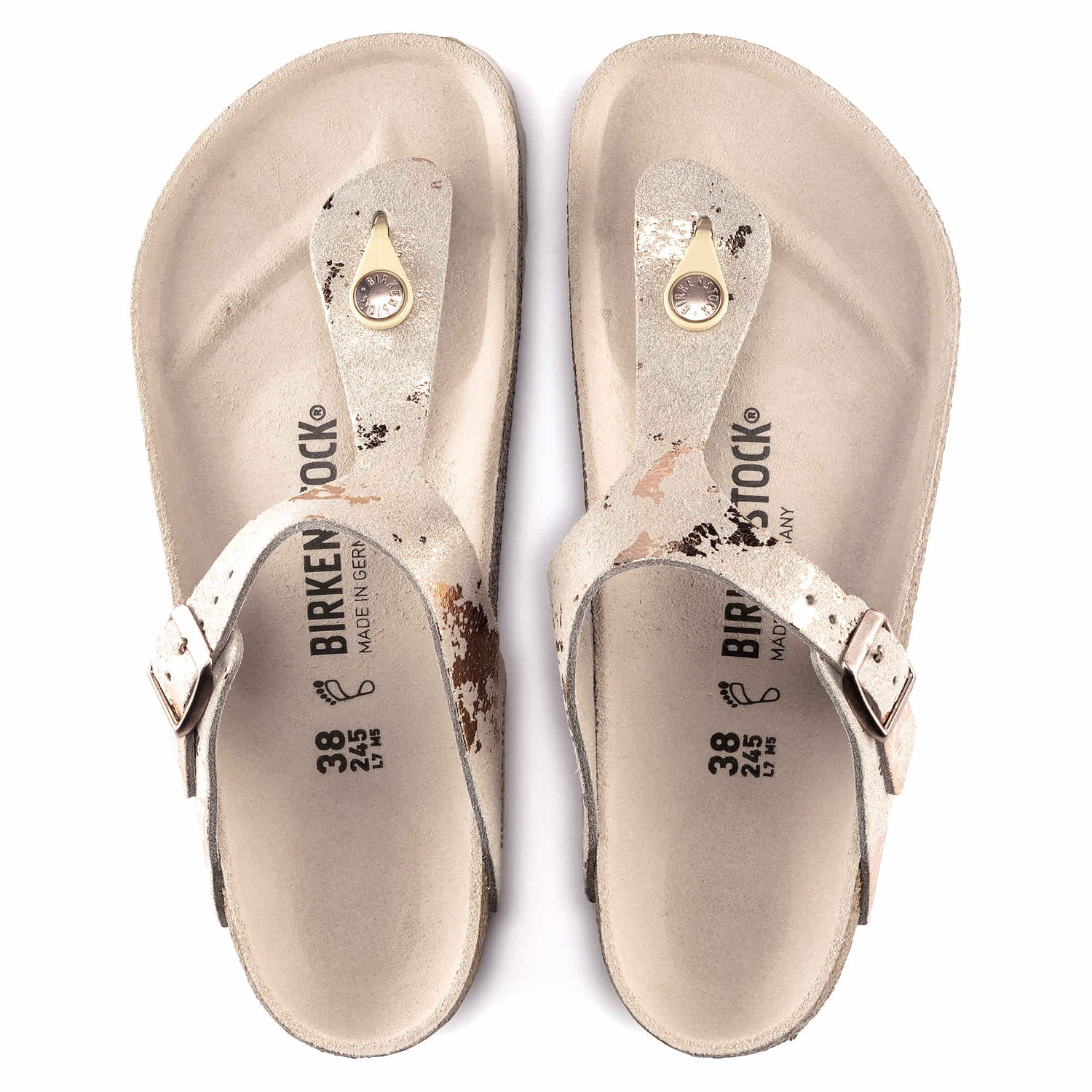 Birkenstock Gizeh Washed Metallic Rose Gold BIRKENSTOCK