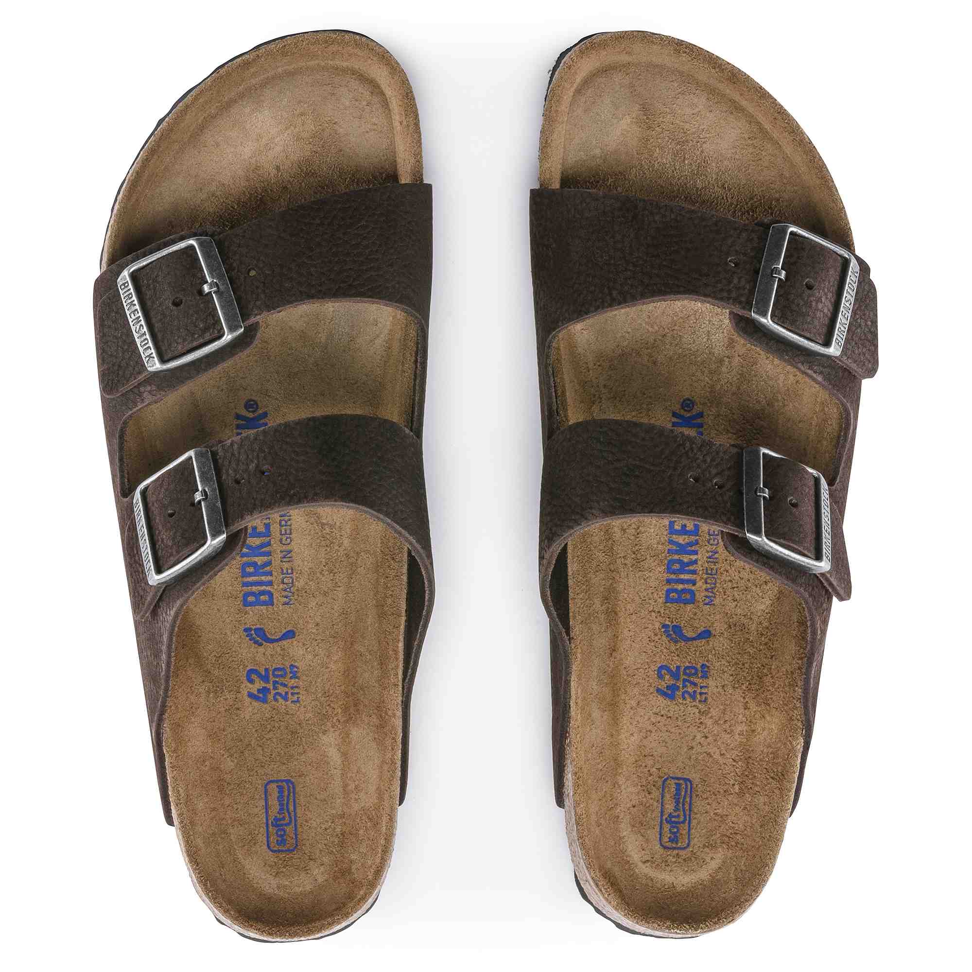BIRKENSTOCK Arizona Sandals - Soft Whale Gray, Brown