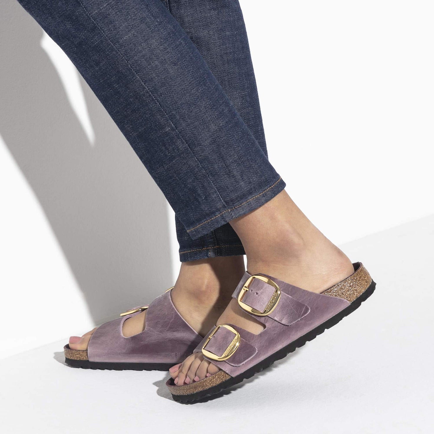 BIRKENSTOCK Arizona Big Buckle Oiled Leather Sandal Lavender Blush