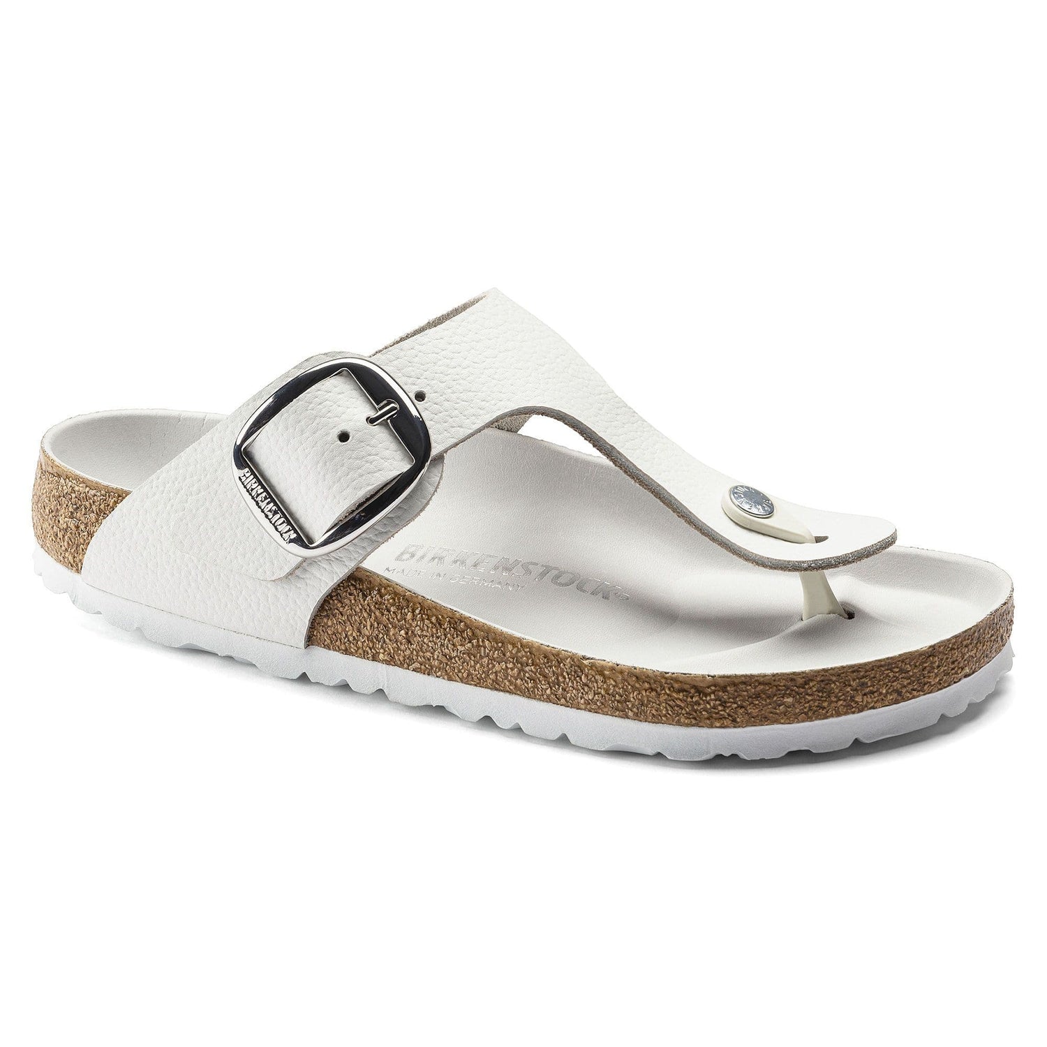 BIRKENSTOCK Gizeh Big Buckle Natural Leather Sandals White