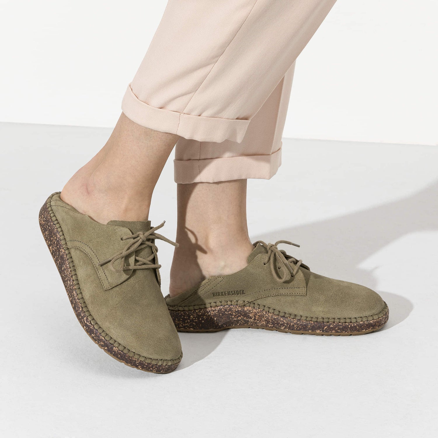 Buy Green Green/Faded Khaki Gary Suede Leather Online in India
