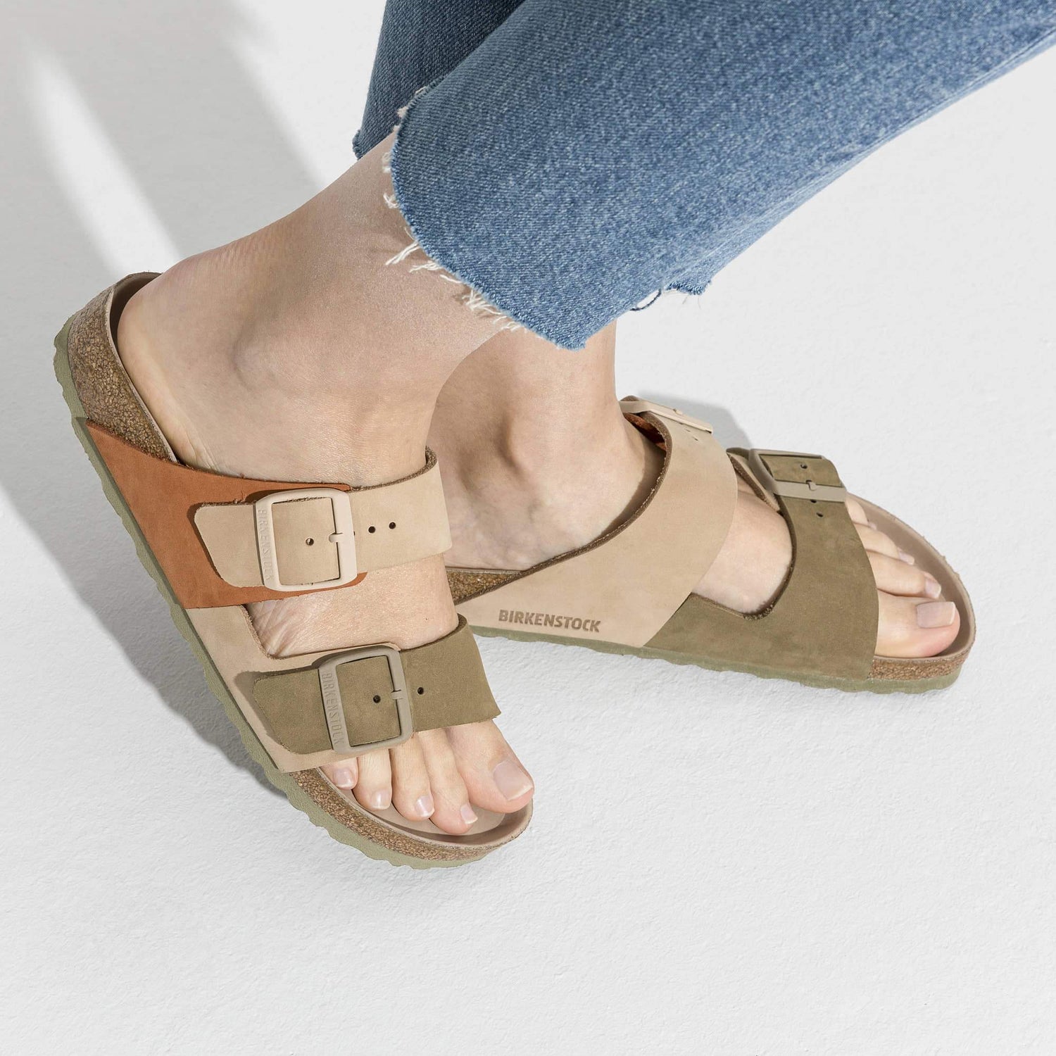 BIRKENSTOCK Arizona Split Nubuck Leather Sandal Pink Mineral