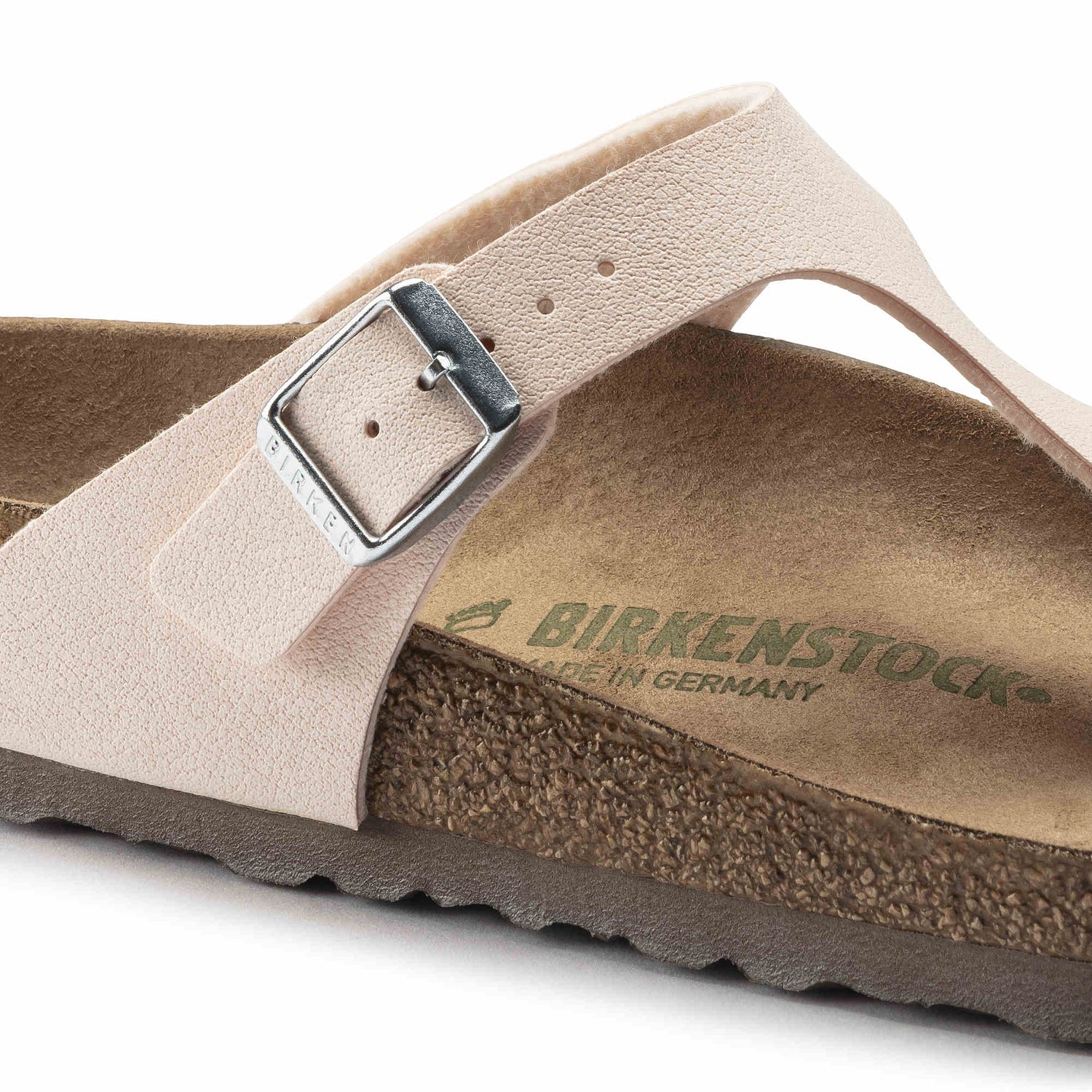 BIRKENSTOCK Gizeh Vegan Birko-Flor Nubuck Sandals Light Rose