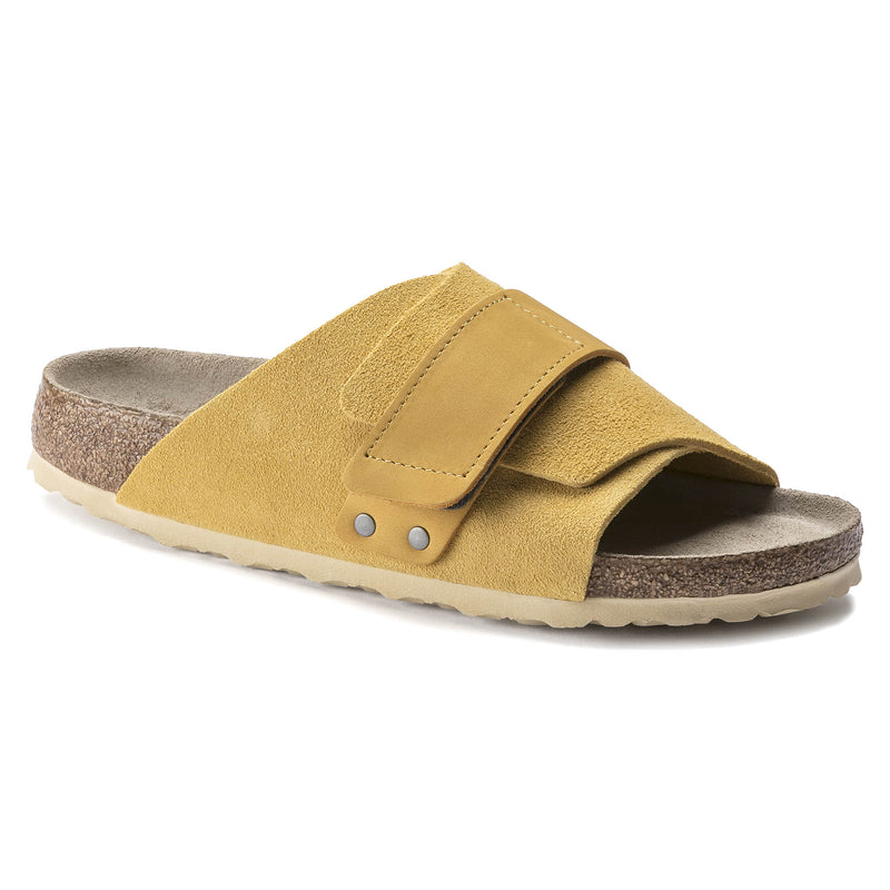 Birkenstock Yellow Kyoto Soft Footbed Nubuck/Suede Leather 