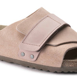 Know about Birkenstock Pink Kyoto Soft Footbed Nubuck/Suede Leather Sandal