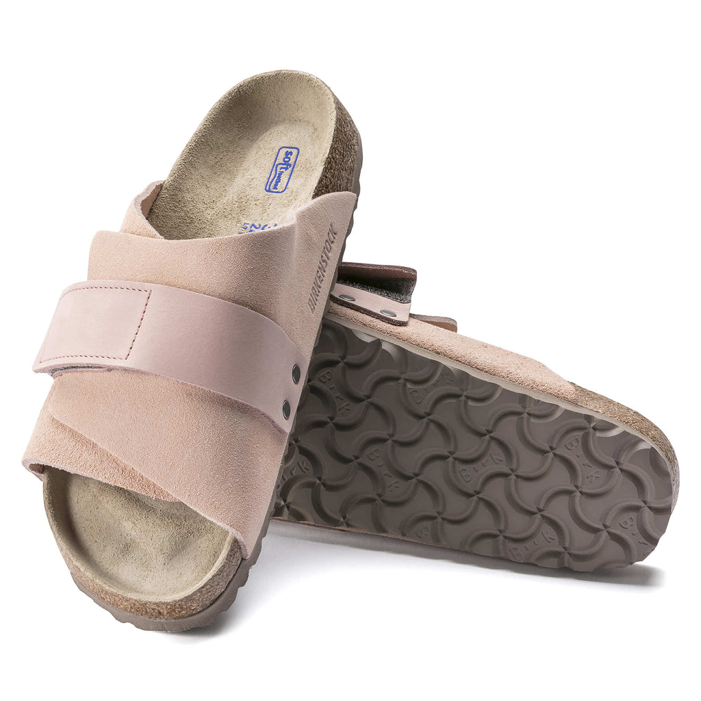 BIRKENSTOCK Kyoto Soft Footbed Nubuck/Suede Leather Sandal - Pink 