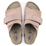 Visit Birkenstock Pink Kyoto Soft Footbed Nubuck/Suede Leather Sandal now
