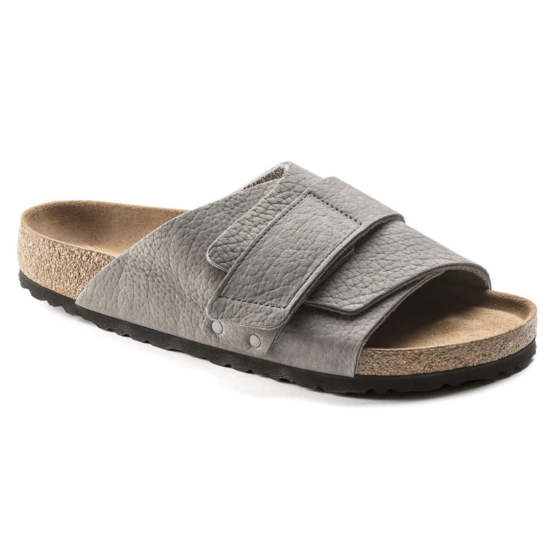 Birkenstock Shop Birkenstock Gray/Desert Buck Whale Gray Kyoto Soft Footbed Nubuck Leather footbed Sandal