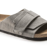 Birkenstock Gray/Desert Buck Whale Gray Kyoto Soft Footbed Nubuck Leather footbed Sandal Details