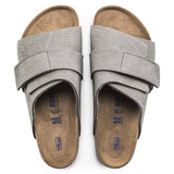 Birkenstock Gray/Desert Buck Whale Gray Kyoto Soft Footbed Nubuck Leather footbed Sandal Top look