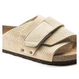 Birkenstock Beige/Desert Buck Almond Kyoto Soft Footbed Nubuck Leather Sandal Details