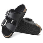 Arizona Big Buckle Shearling Oiled Leather - BIRKENSTOCK