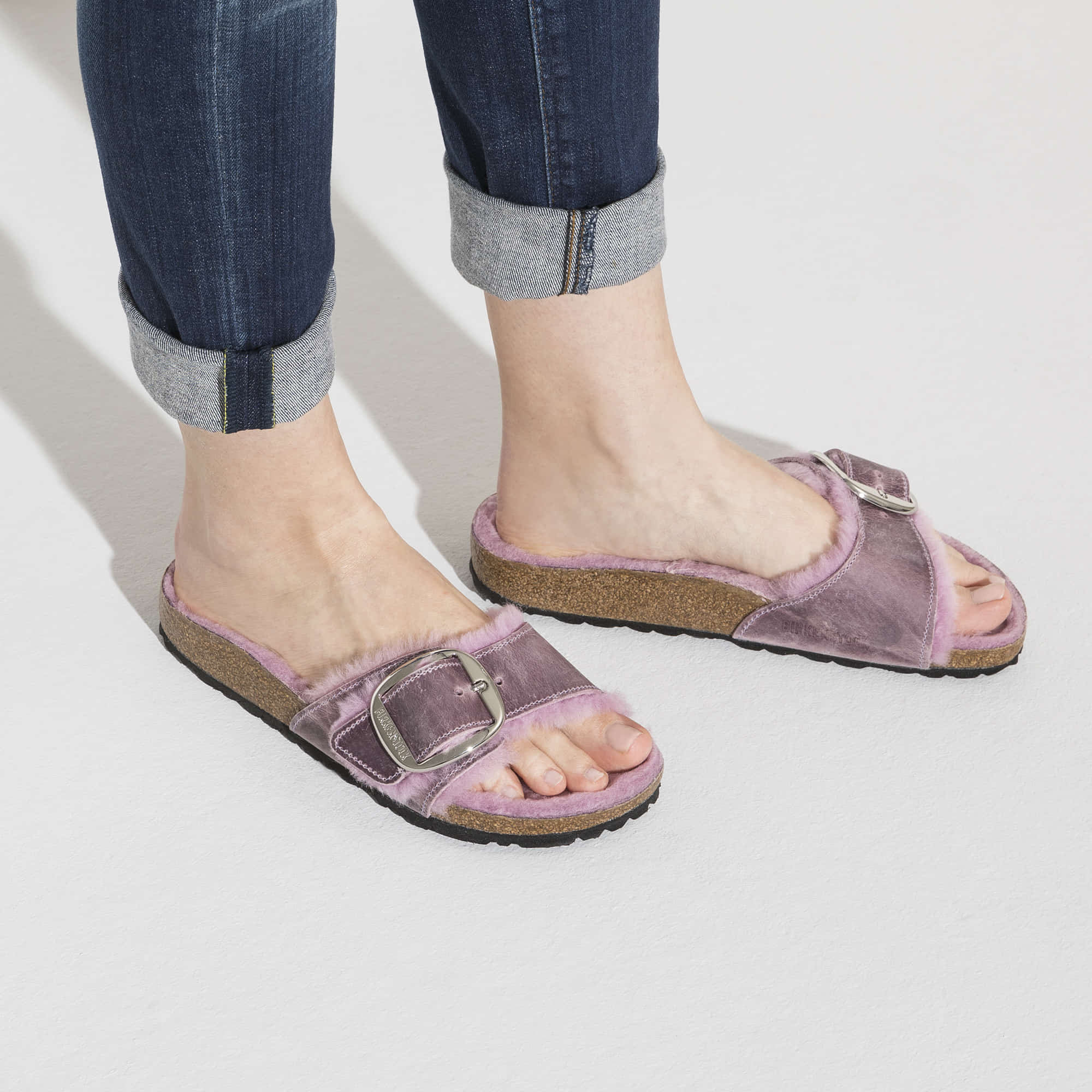 Birkenstock Arizona Big Buckle Shearling Lavender Shearling