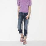 Birkenstock Mayari Shearling purple  Oiled Leather Front Look