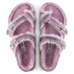 Birkenstock Mayari Shearling purple  Oiled Leather Top Look
