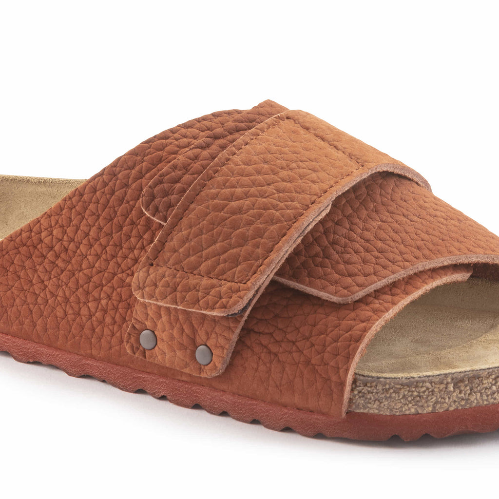 Know about Birkerstock Red/Desert Buck Burnt Clay Kyoto Nubuck Leather Sandal