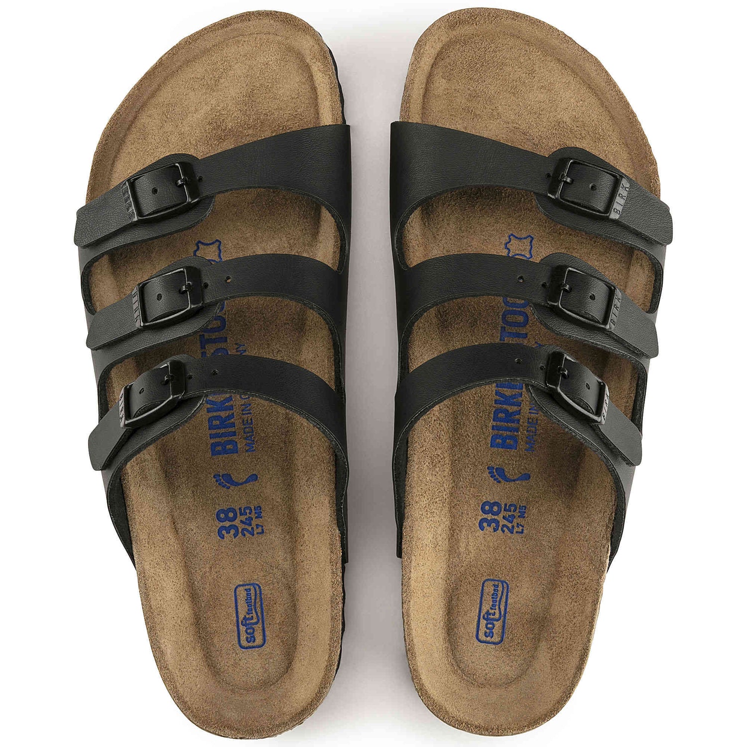 BIRKENSTOCK Florida Soft Footbed Birko-Flor Sandal Black