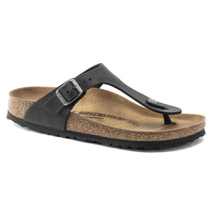 All about Birkenstock black Gizeh Oiled Leather Sandal